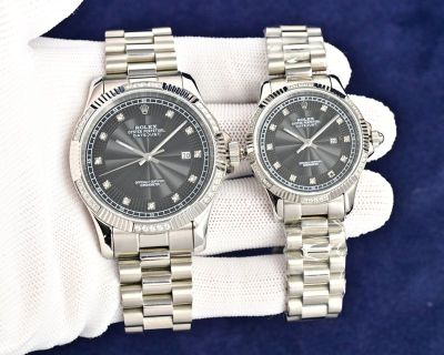 Rolex Datejust 41mm for Men 32mm for Women 316L Steel White Gold/TT President Band Couple Watch